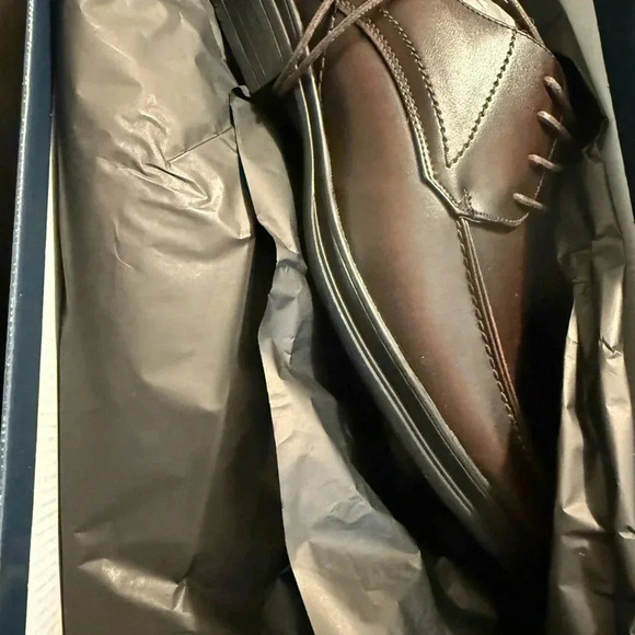 Robert David brown leather lace up dress shoes size 10M nwt - Picture 4 of 8